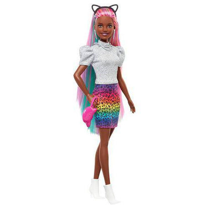 Barbie Leopard Rainbow Hair Doll #2