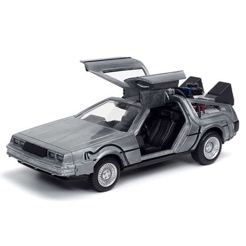 Back to the Future die-cast 1:32 scale "Hollywood Rides" DeLorean Time Machine