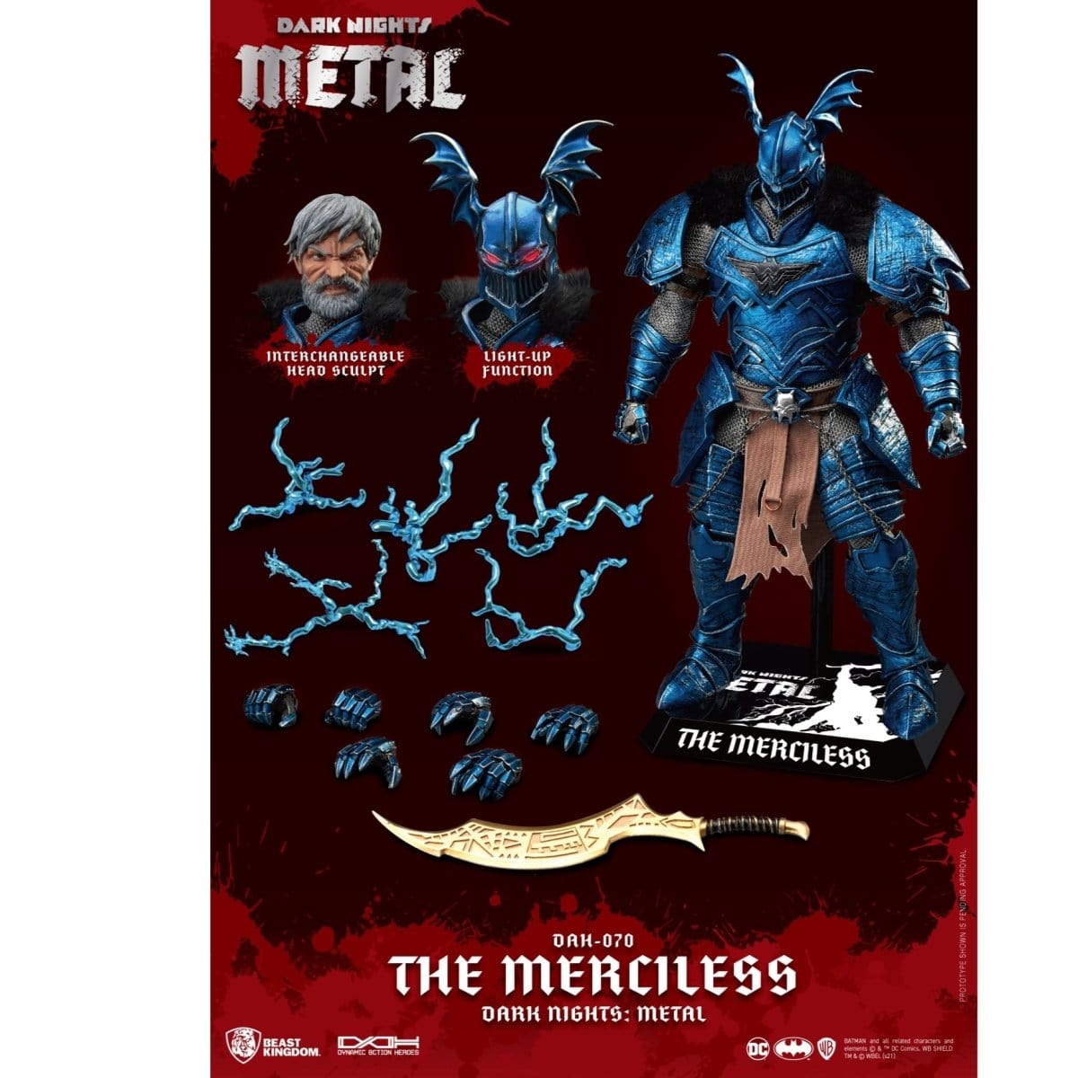 Beast Kingdom DC Dark Knight Death Metal Batman the Merciless DAH-070 Dynamic 8-Ction Figure