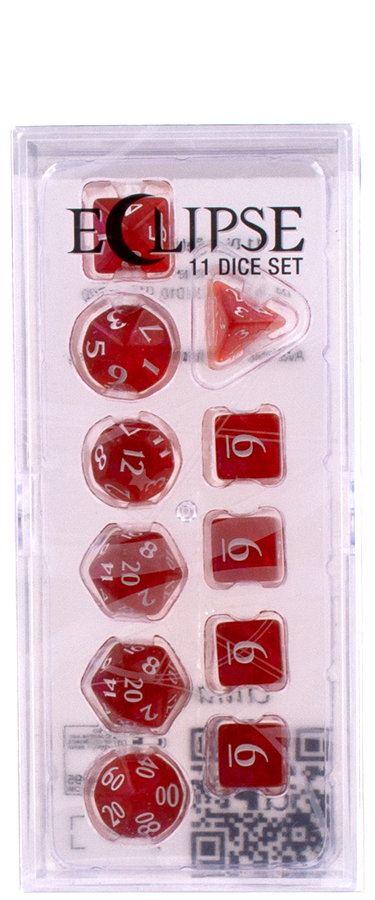 Ultra PRO: 11-Dice Set - Eclipse (Apple Red)