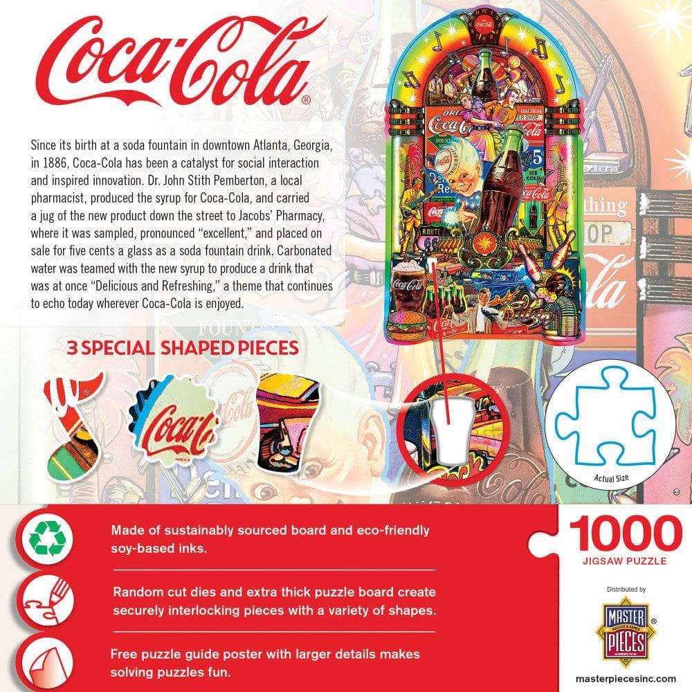 Coca-Cola Jukebox 1000 Piece Shaped Jigsaw Puzzle