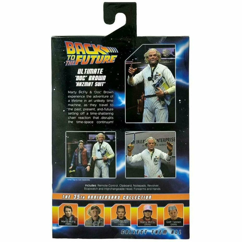 NECA Zurück in die Zukunft Actionfigur im 7-Zoll-Maßstab – Ultimate Doc Brown (1985 „Hazmat Suit“)