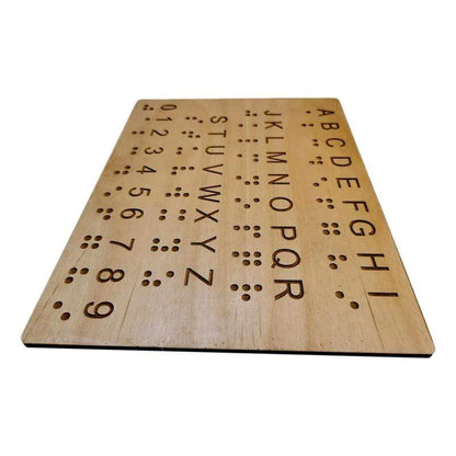 Braille Alphabet And Number Learning Board - Educational Aide For Teaching Braille To The Sighted