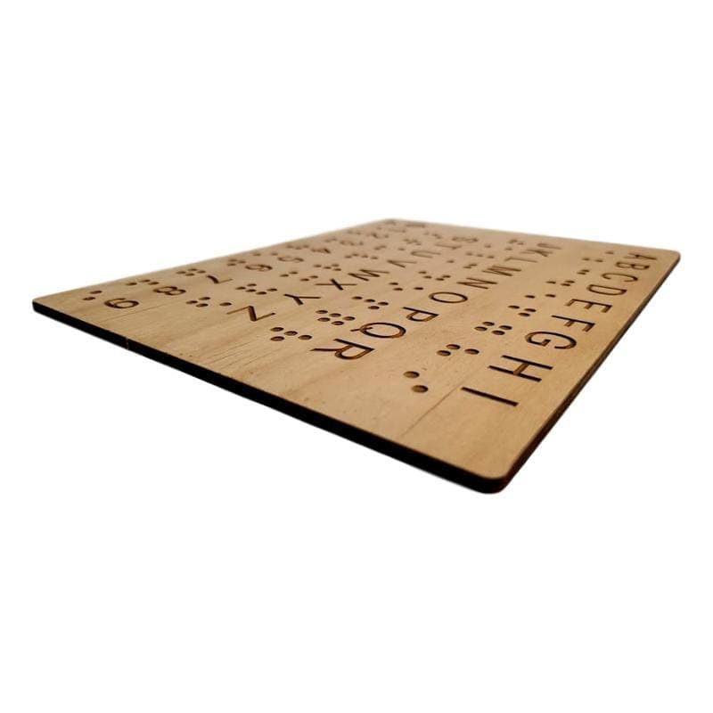 Braille Alphabet And Number Learning Board - Educational Aide For Teaching Braille To The Sighted