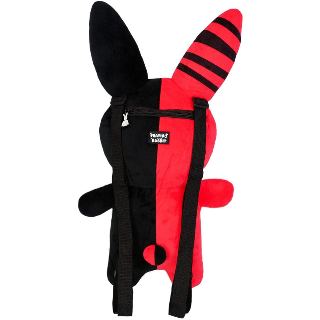 Bunny Plush Backpack 20" (RED/BLACK)