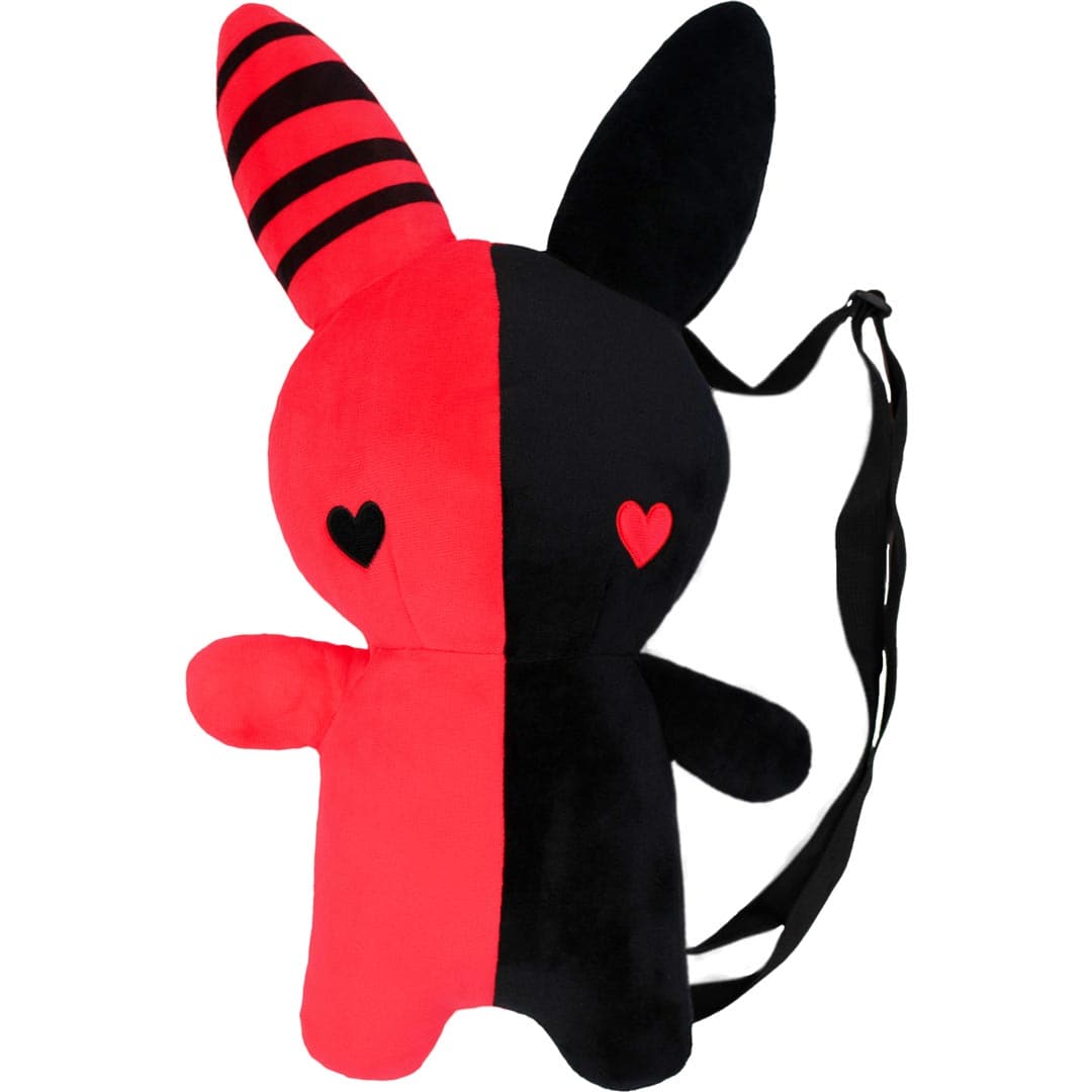 Bunny Plush Backpack 20" (RED/BLACK)