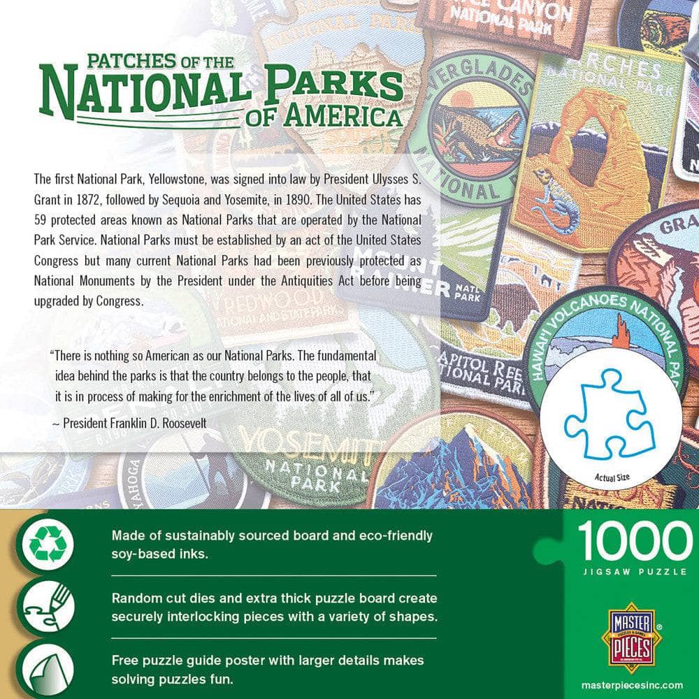 Patches of the National Parks 1000 Piece Jigsaw Puzzle