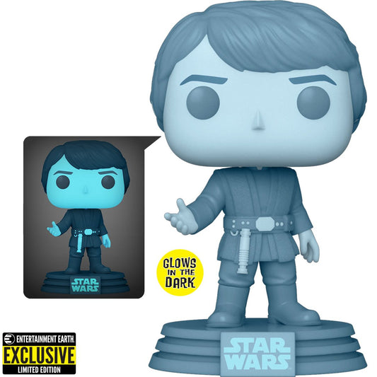 Funko Pop! Star Wars: Return of the Jedi 40th Hologram Luke Glow-in-the-Dark - Entertainment Earth Exclusive