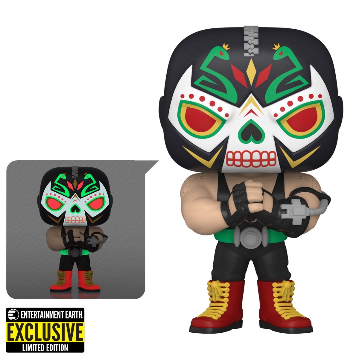 Funko Pop! Dia de los DC: Bane Glow-in-the-Dark - Entertainment Earth Exclusive