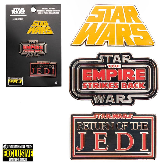 Star Wars Original Trilogy Enamel Pin 3-Pack - Entertainment Earth Exclusive