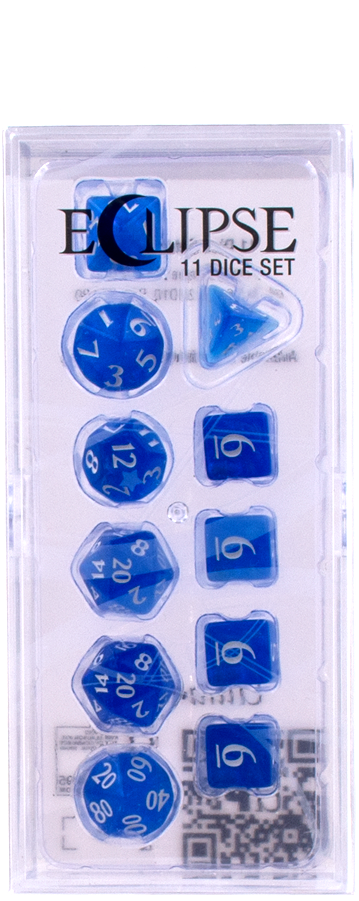 Ultra PRO: 11-Dice Set - Eclipse (Pacific Blue)