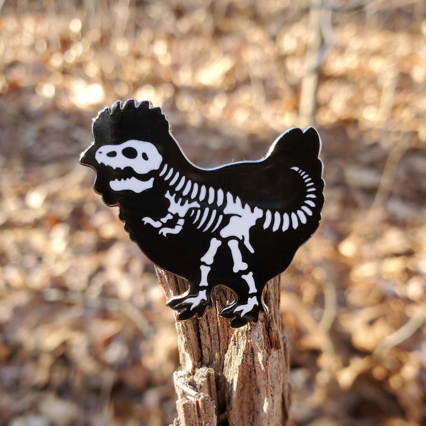 Chicken Dinosaur Pin
