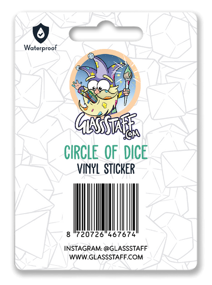 Sticker: Circle of Dice Waterproof Die Cut