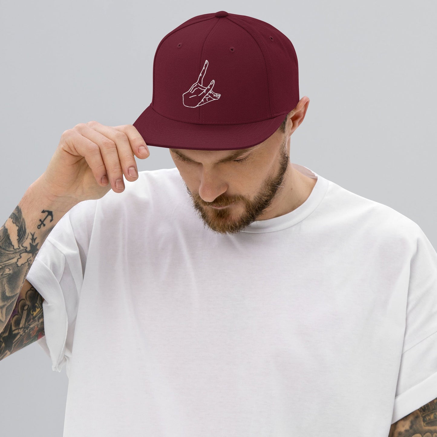 Fox Devil Embroidered Unisex Anime Snap Back Hat