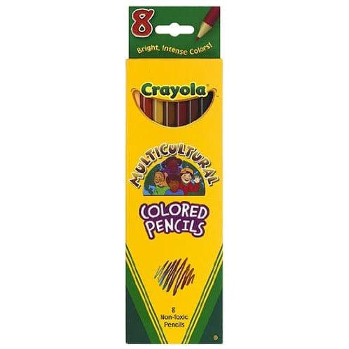 Crayola 8 Count Colored Pencils, Multicultural Colors - Long