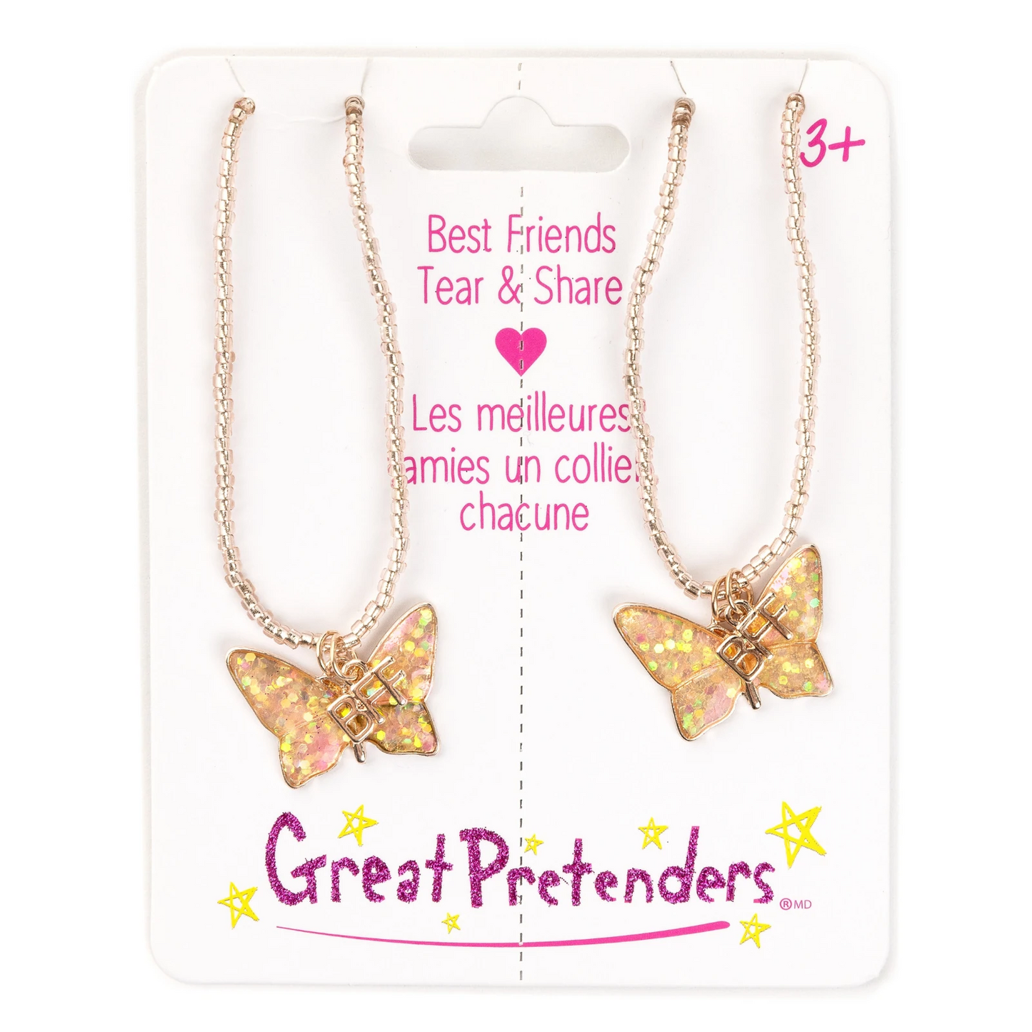 Butterfly BFF Share & Tear Necklace Set (2 pcs)