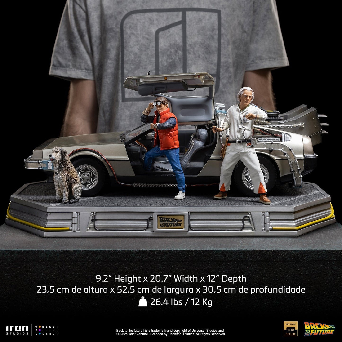 Iron Studios Zurück in die Zukunft DeLorean Komplettset Statue im Maßstab 1:10 [VORBESTELLUNG: Voraussichtliche Verfügbarkeit April – Juni 2024!] 