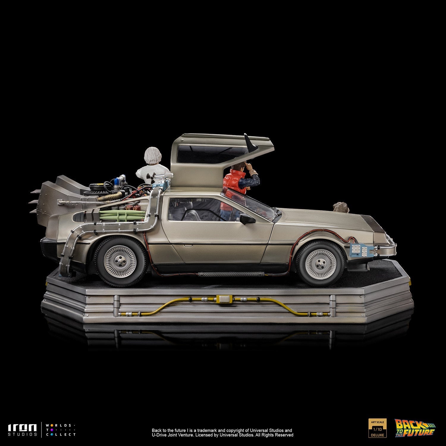 Statue Delorean Full Set Deluxe - Back To The Future II - Art Scale 1/10 -  Iron Studios - Iron Studios Official Store - Action figures, Collectibles