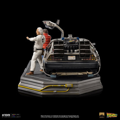 Iron Studios Back to the Future DeLorean Full Set 1:10 Scale Statue [PRE-ORDER: Expected Availability Apr - Jun 2024!]