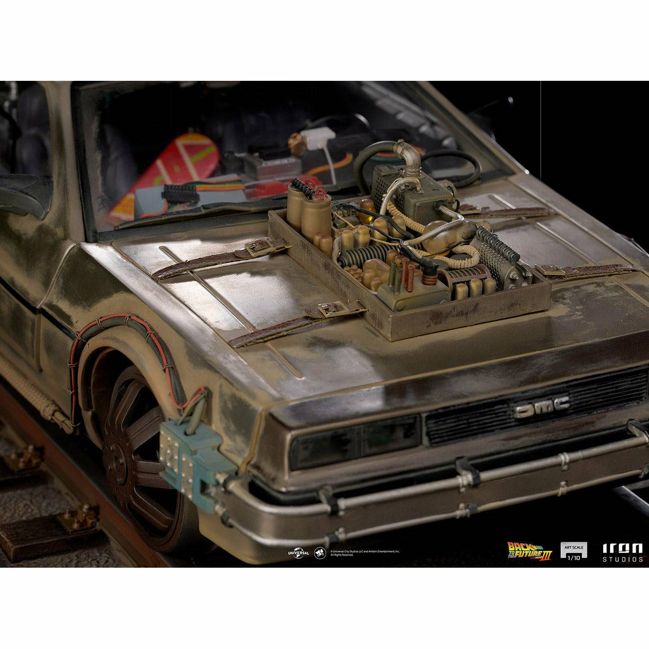 Iron Studios Zurück in die Zukunft Teil III DeLorean Statue im Maßstab 1:10 