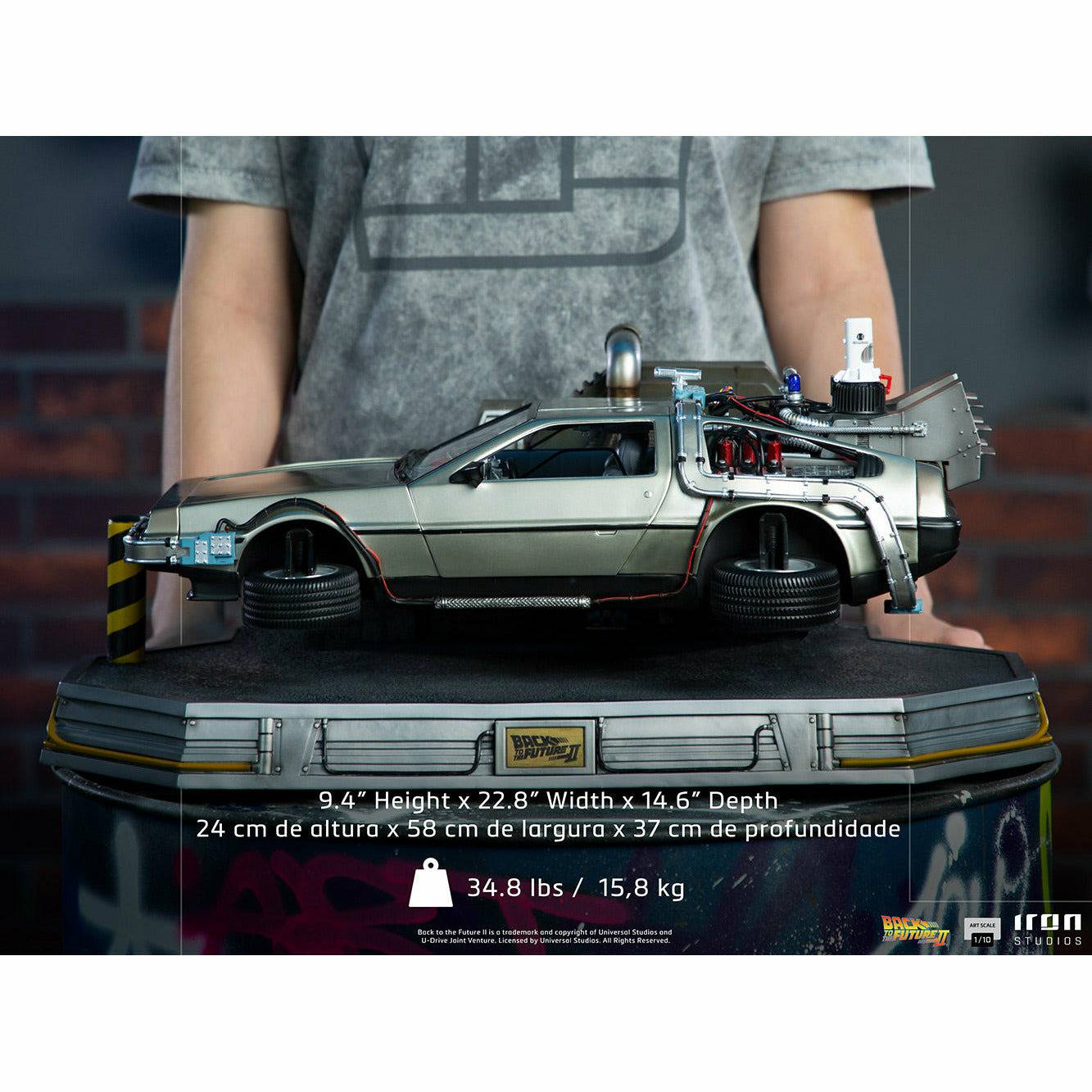 Iron Studios Back to the Future Part II DeLorean (Regular Version) 1:10 Scale Statue