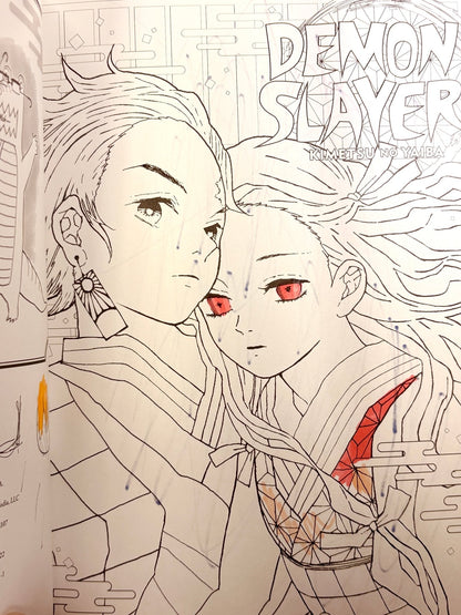 Demon Slayer The Official Coloring Book (3 Pages Colored)