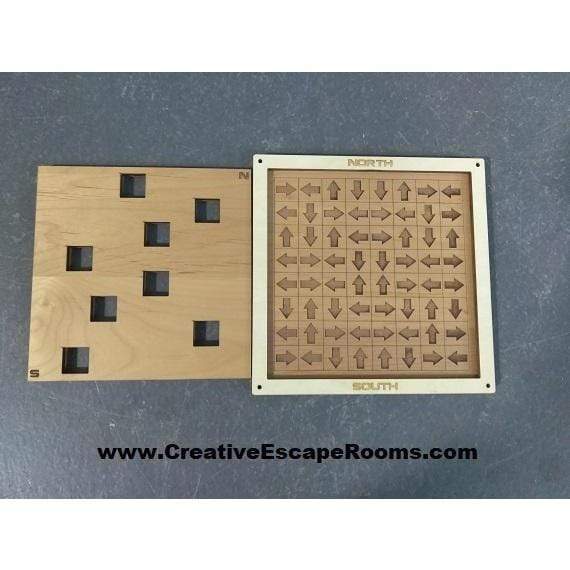 Directional Lock Grille Cipher for Escape Rooms