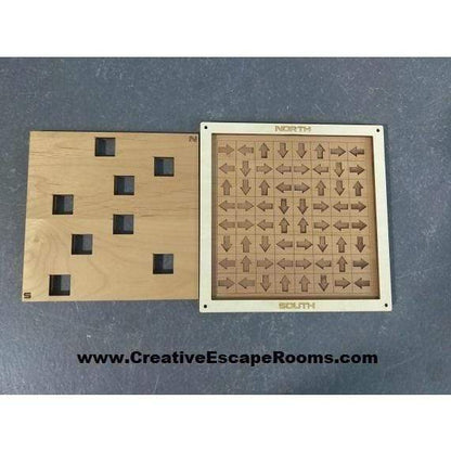 Directional Lock Grille Cipher for Escape Rooms