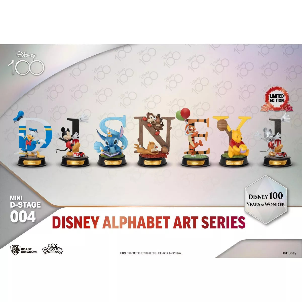 Disney 100 Years of Wonder, Disney Alphabet Art Series Blind Box