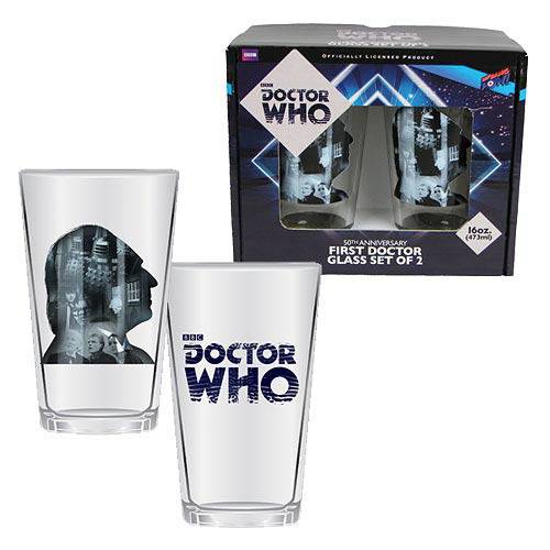 Doctor Who Anniversary First Doctor 16 oz. Glas 2er-Set