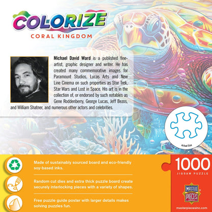 Colorize - Coral Kingdom 1000 Piece Jigsaw Puzzle