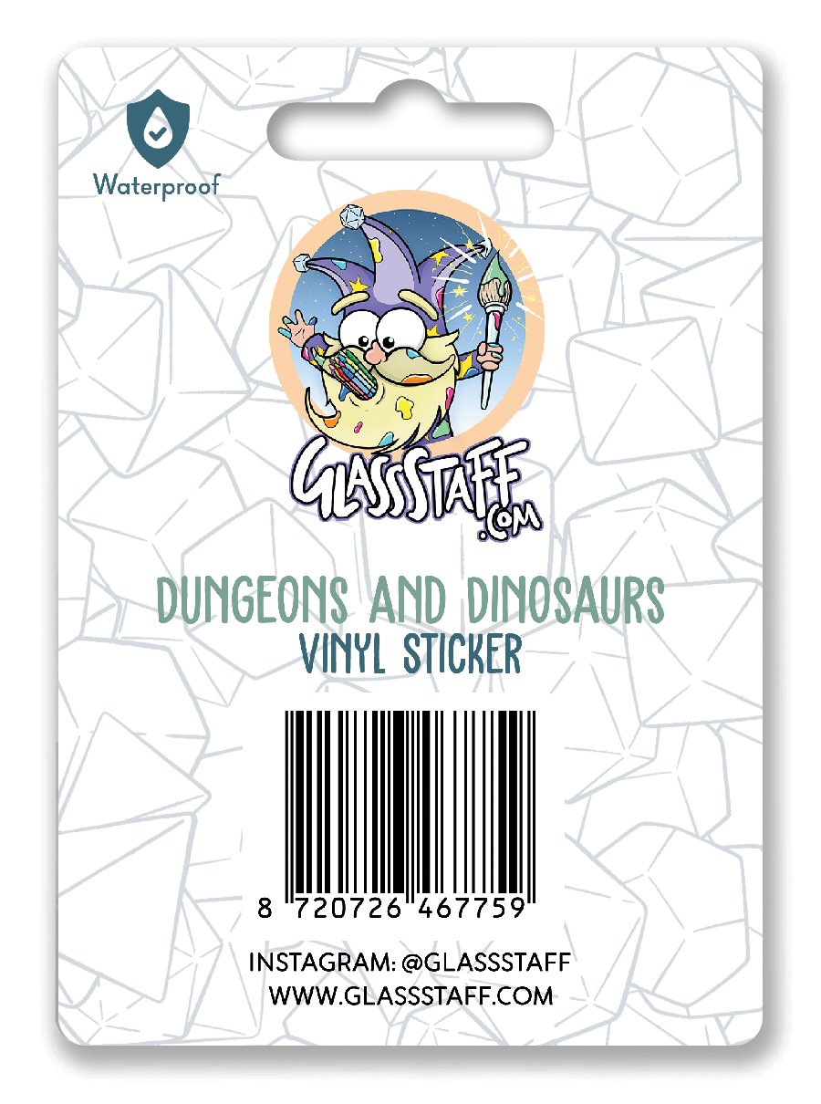 Sticker: Dungeons & Dinosaurs Waterproof Die Cut