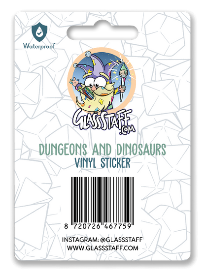 Sticker: Dungeons & Dinosaurs Waterproof Die Cut
