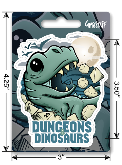 Sticker: Dungeons & Dinosaurs Waterproof Die Cut