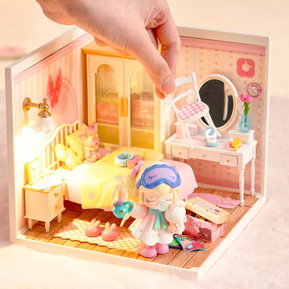 Rolife Lovely Pink Bedroom DIY Miniature House
