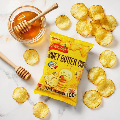 HAITAI Korean Honey Butter Potato Chips, 2.12oz