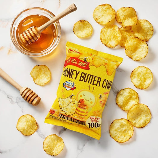 HAITAI Korean Honey Butter Potato Chips, 2.12oz
