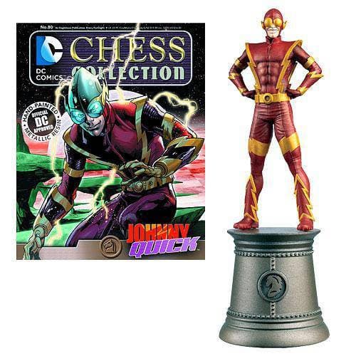 Eaglemoss DC Superhero Johnny Quick White Knight Chess Piece with Collector Magazine