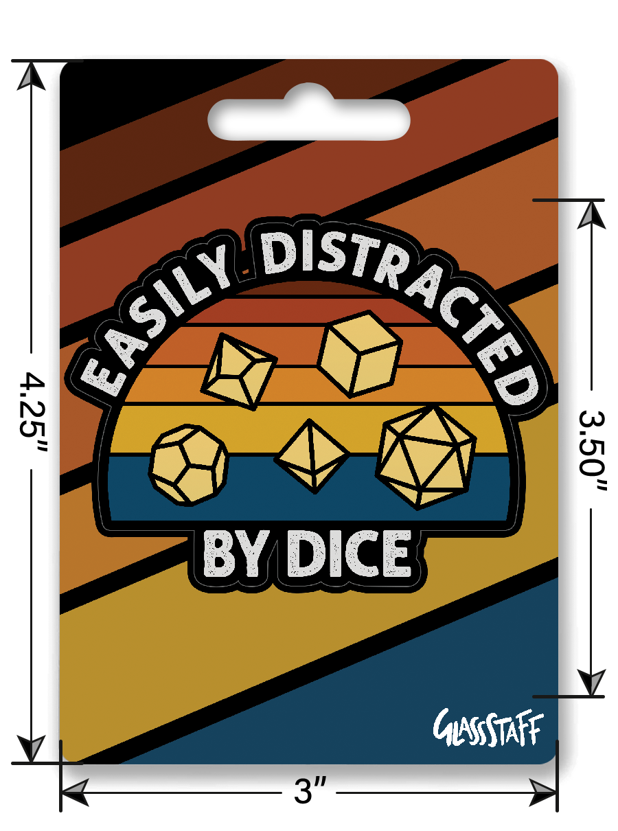 Sticker: Easily Distracted Waterproof Die Cut