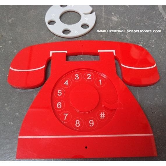 Emergency Rotary Phone Grille Cipher Escape Room Puzzle