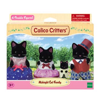 Calico Critters Midnight Cat Family