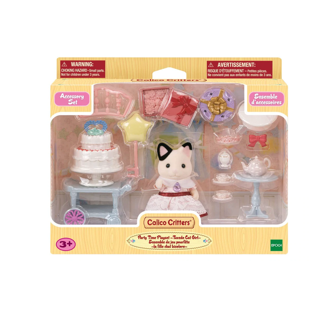 Calico Critters Party Time - Tuxedo Cat Girl