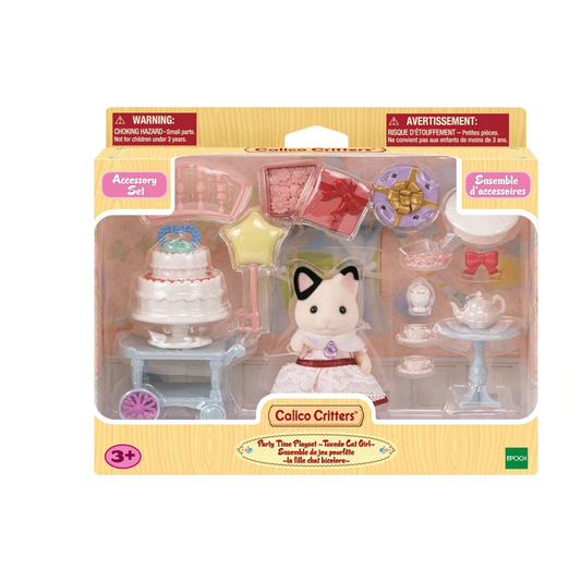 Calico Critters Party Time - Tuxedo Cat Girl