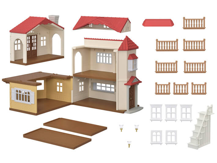 Calico Critters Red Roof Country Home - Secret Attic Playroom