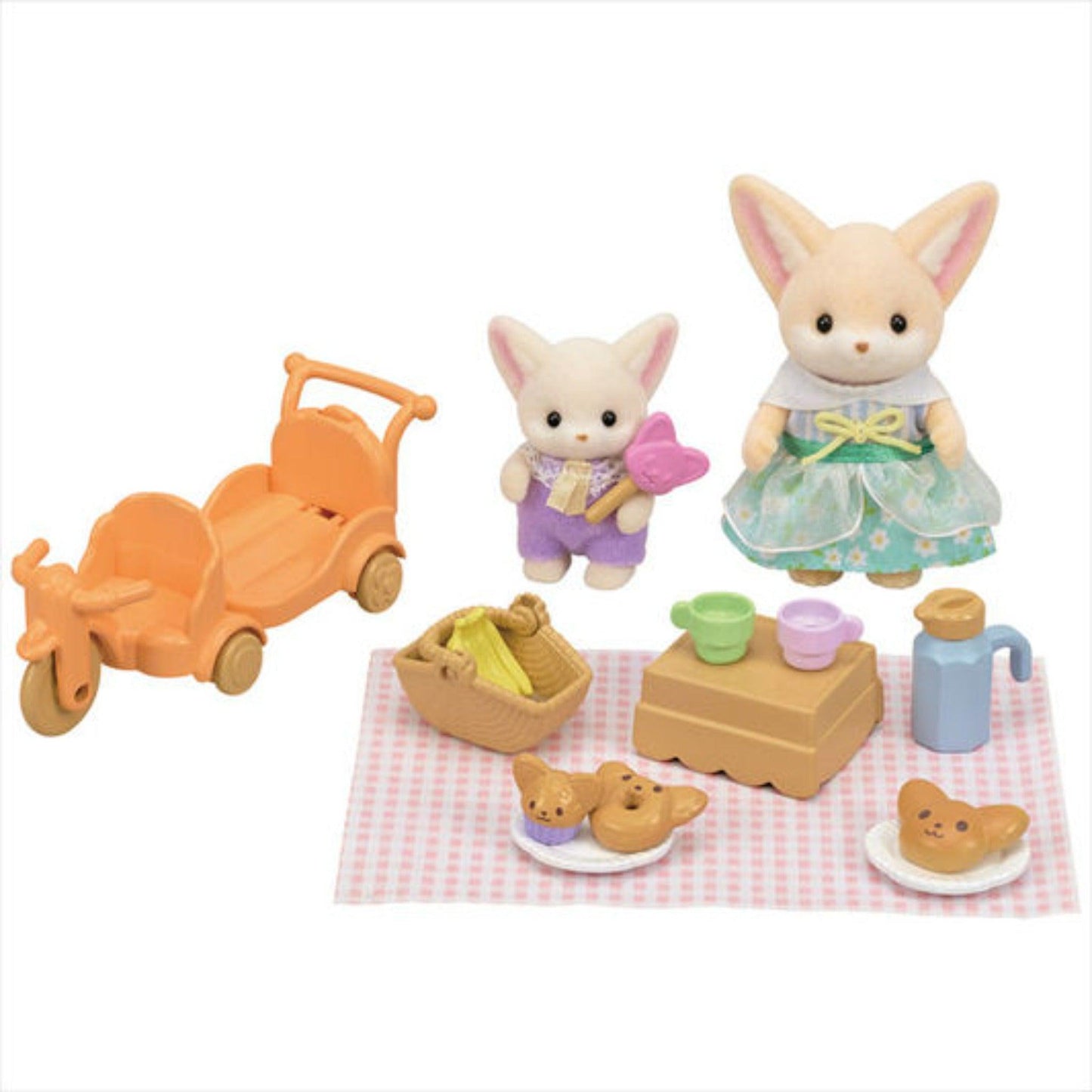 Calico Critters Sunny Picnic Set - Fennec Fox Sister & Baby