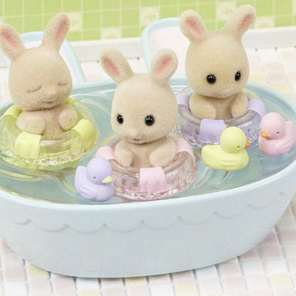 Calico Critters Triplets Baby Bathtime Set