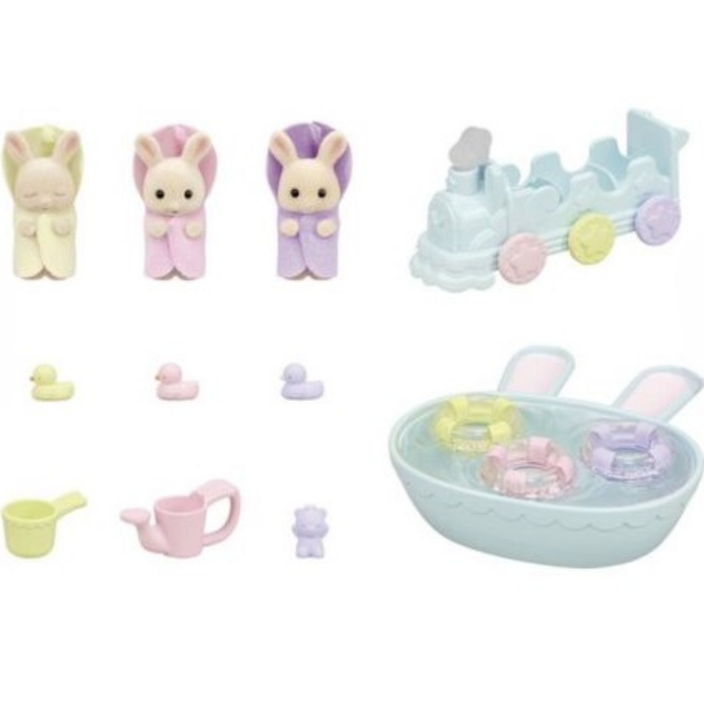 Calico Critters Triplets Baby Bathtime Set