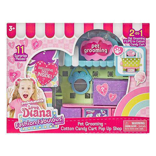 Love Diana Fashion Fab 3.5 Inch Pet Grooming 2 in 1 Playset