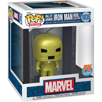 Funko Pop! Marvel Iron Man Hall of Armor Iron Man Model 1 Deluxe - Previews Exclusive