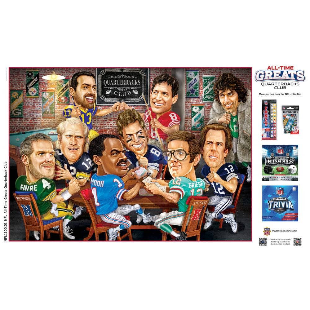 NFL Quarterbacks Club - All Time Greats 500 Piece Jigsaw Puzzle